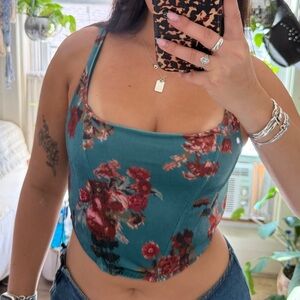 Mia Joy Velvet Corset Top NWT